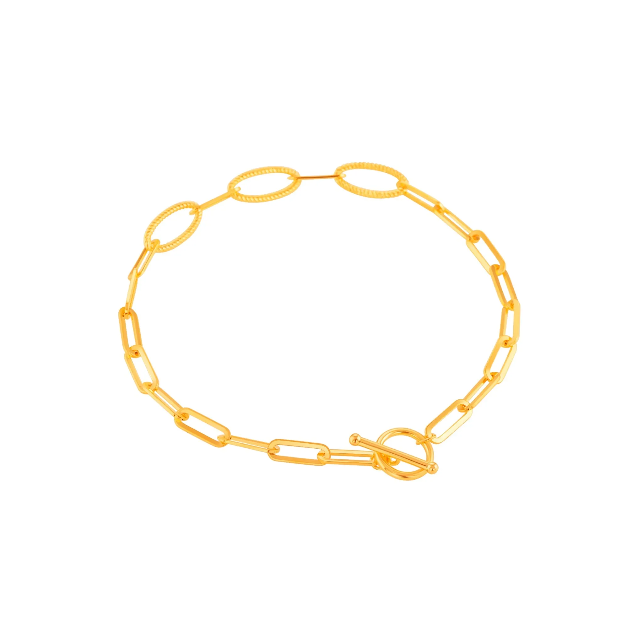 916 Gold T-Hook Link Bracelet