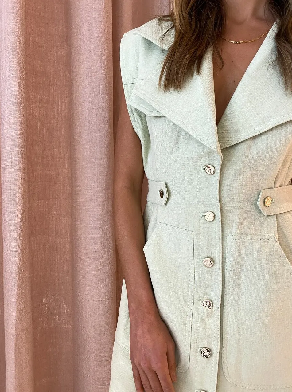 Acler Walter Dress in Iced Mint