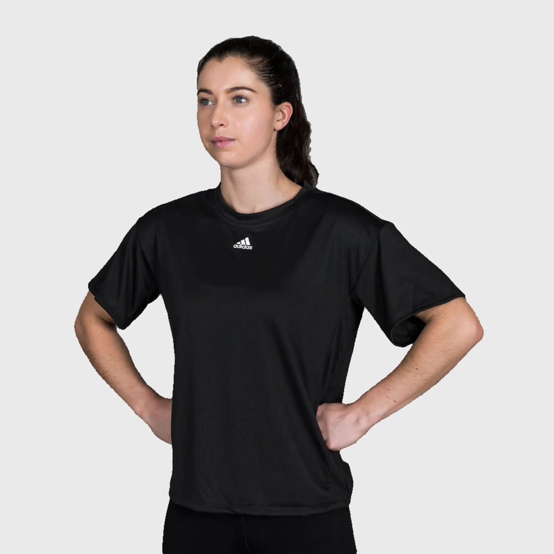 ADIDAS - Women's Training 3-Stripes AEROREADY Tee - BLACK