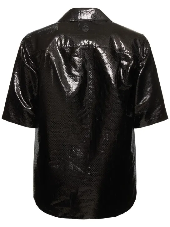 Alexander McQueen   Silk blend tarpaulin shirt 
