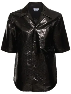 Alexander McQueen   Silk blend tarpaulin shirt 
