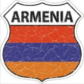 Armenia Flag Highway Shield Novelty Metal Magnet HSM-175