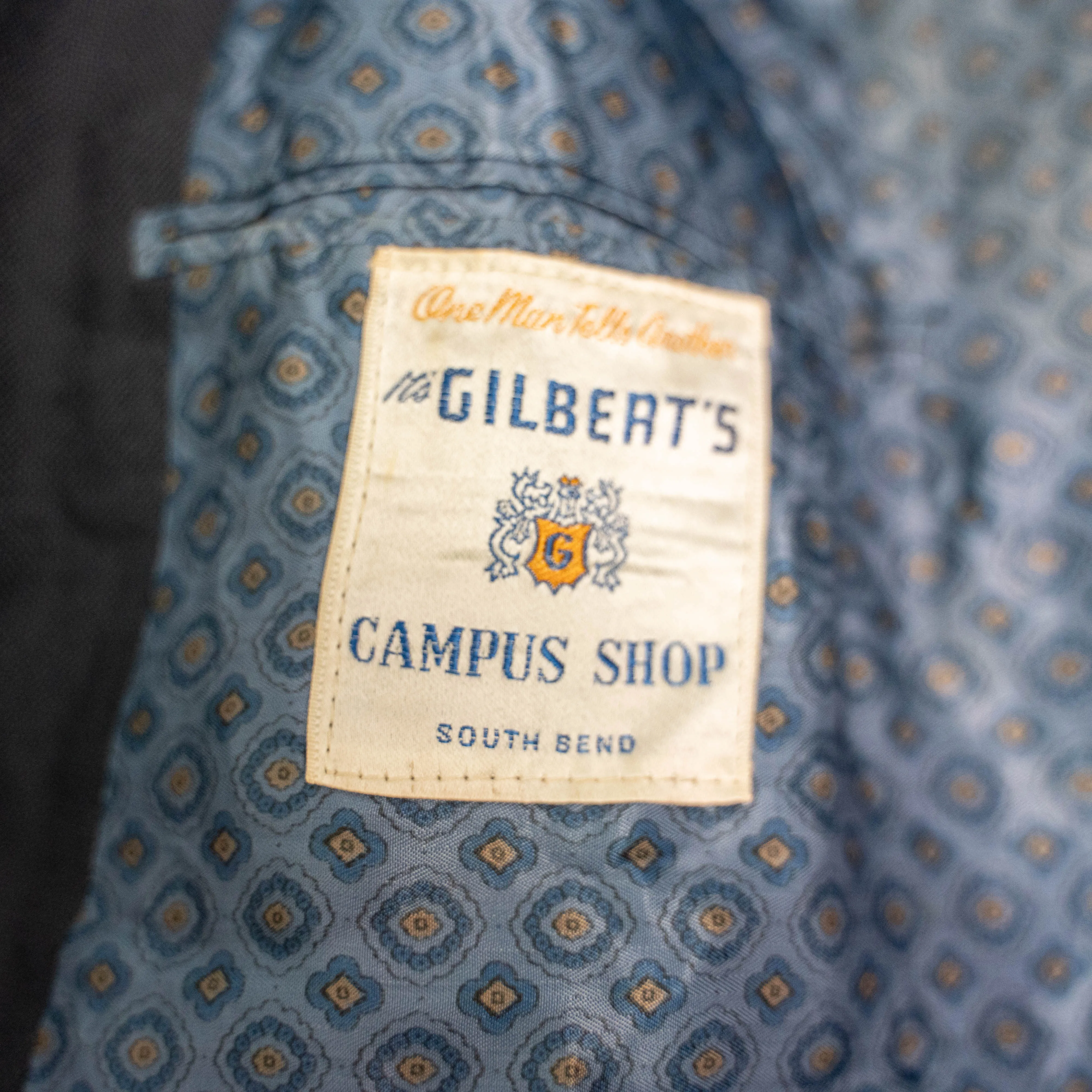 around 1970s USA navy color double breasted tailored jacket
