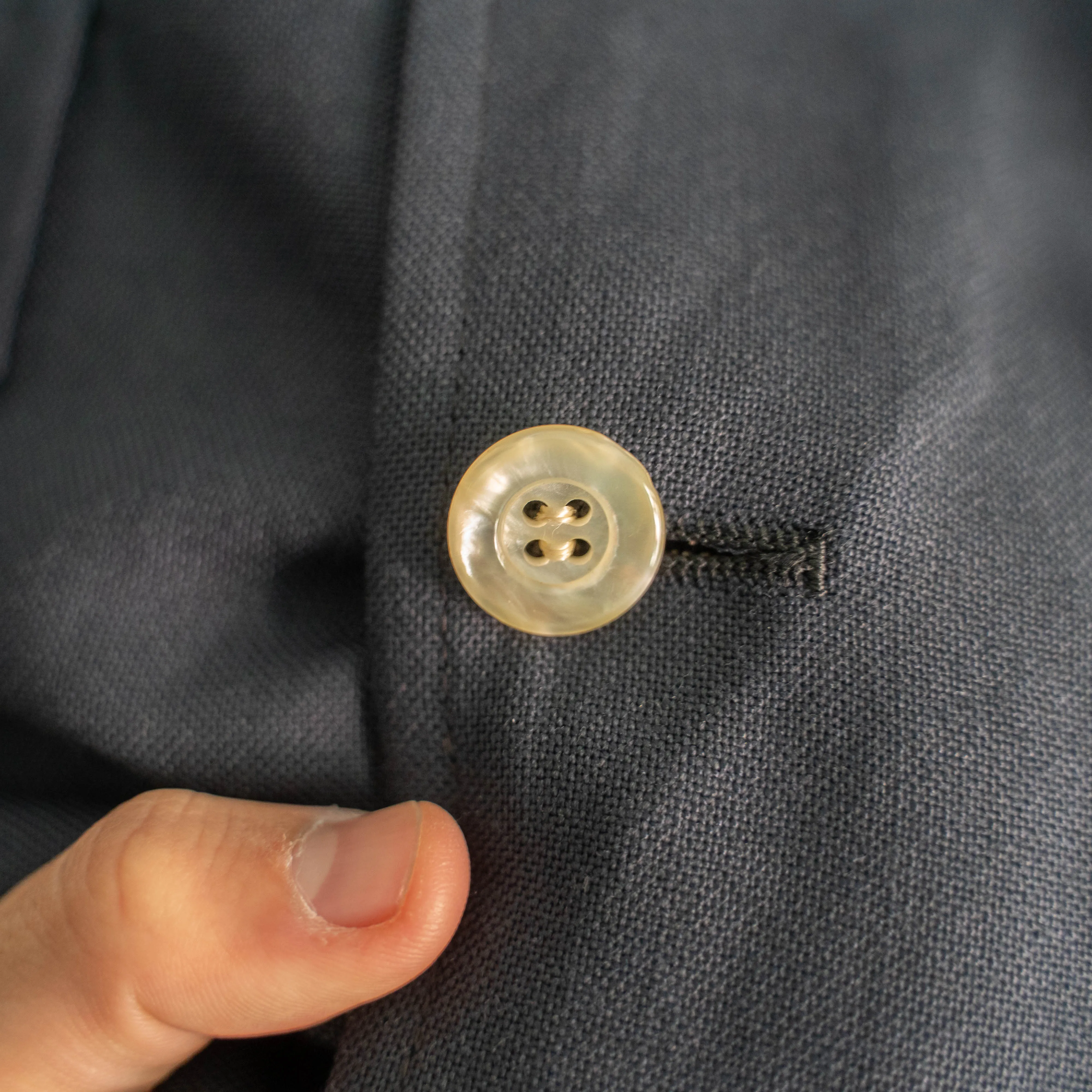 around 1970s USA navy color double breasted tailored jacket