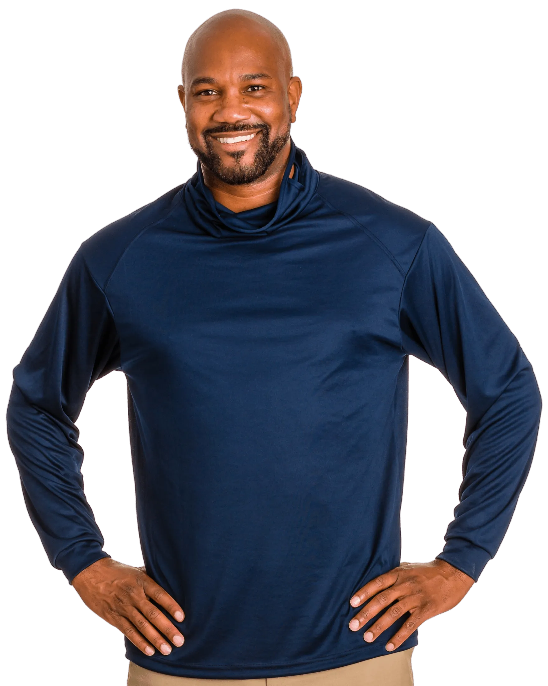 Badger Men's 2B1 Long-Sleeve Performance Tee with Mask