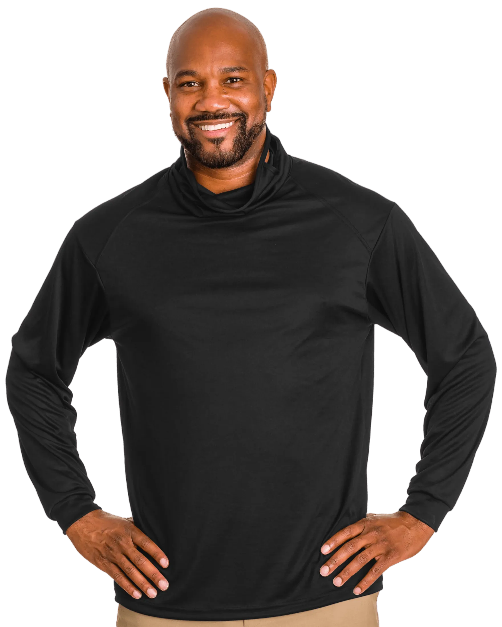 Badger Men's 2B1 Long-Sleeve Performance Tee with Mask