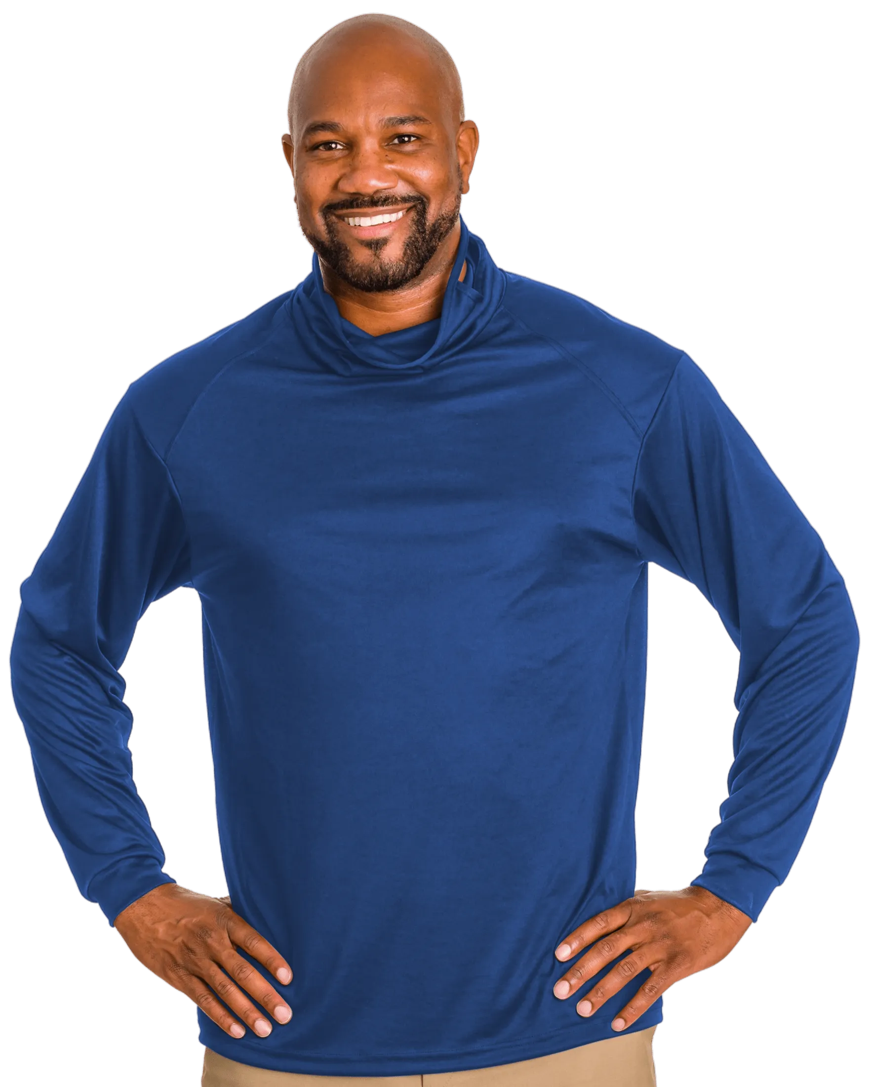 Badger Men's 2B1 Long-Sleeve Performance Tee with Mask