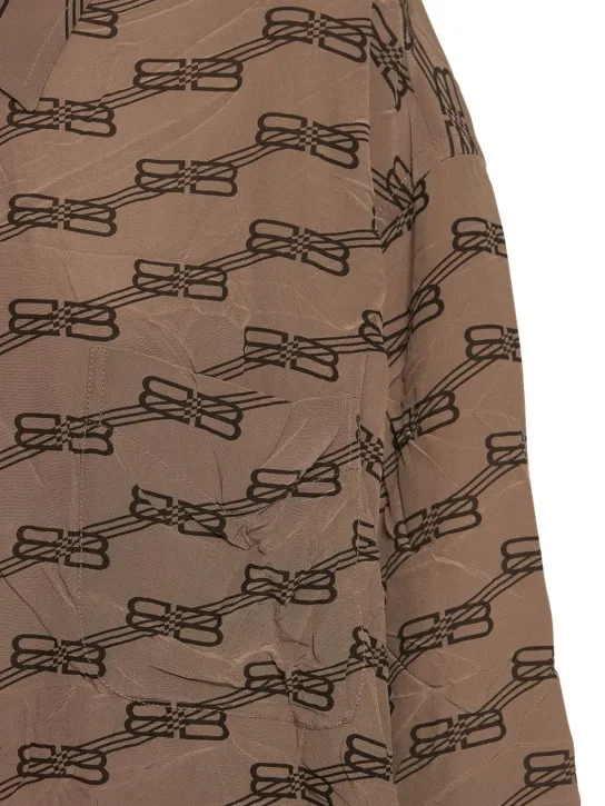Balenciaga   Monogram Logo printed  pajama shirt 