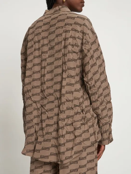 Balenciaga   Monogram Logo printed  pajama shirt 