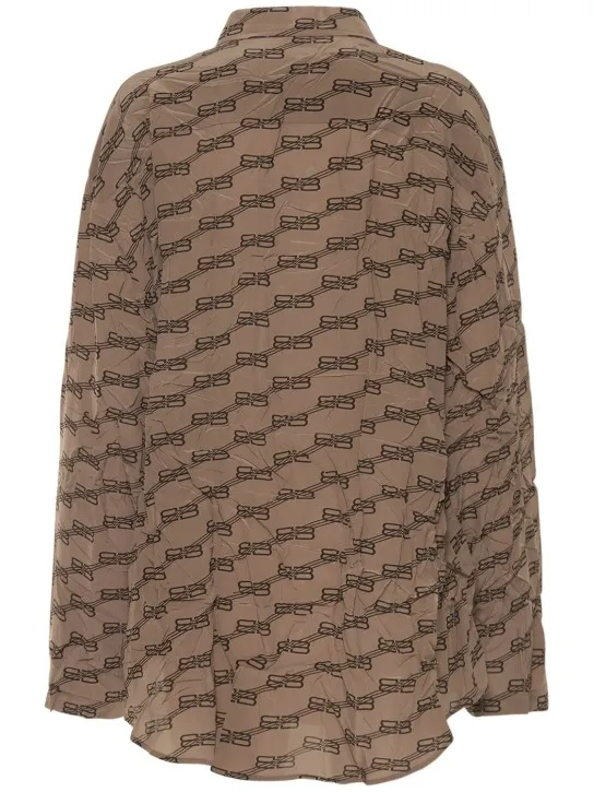 Balenciaga   Monogram Logo printed  pajama shirt 