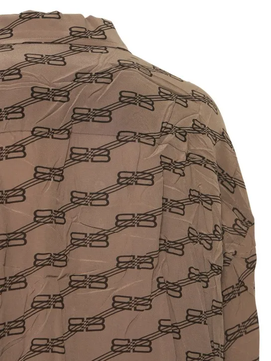 Balenciaga   Monogram Logo printed  pajama shirt 