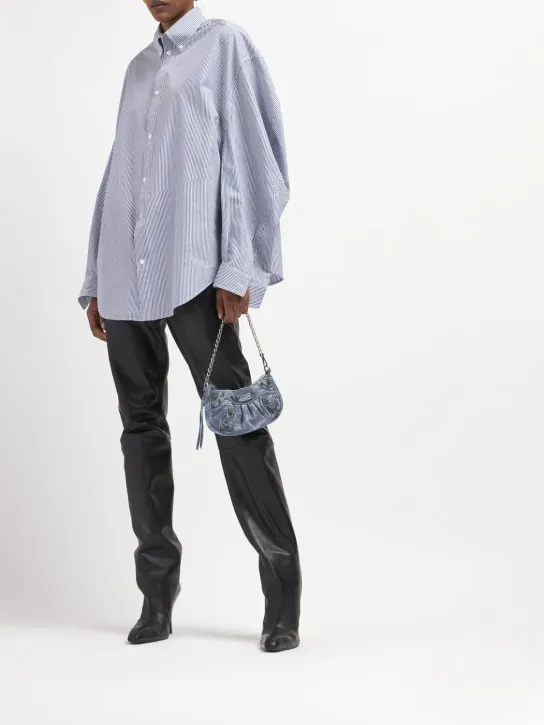 Balenciaga   Twisted sleeve cotton poplin shirt 