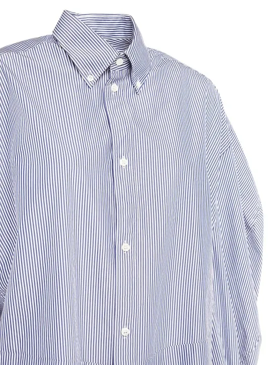Balenciaga   Twisted sleeve cotton poplin shirt 