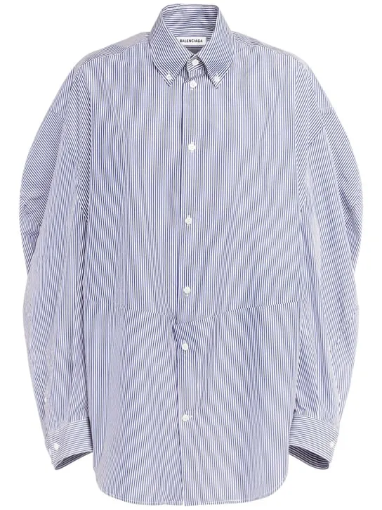 Balenciaga   Twisted sleeve cotton poplin shirt 