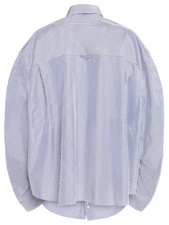 Balenciaga   Twisted sleeve cotton poplin shirt 