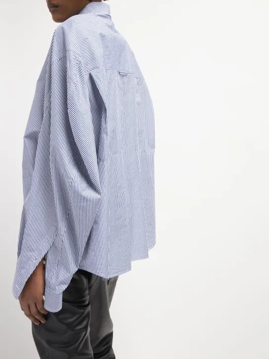 Balenciaga   Twisted sleeve cotton poplin shirt 