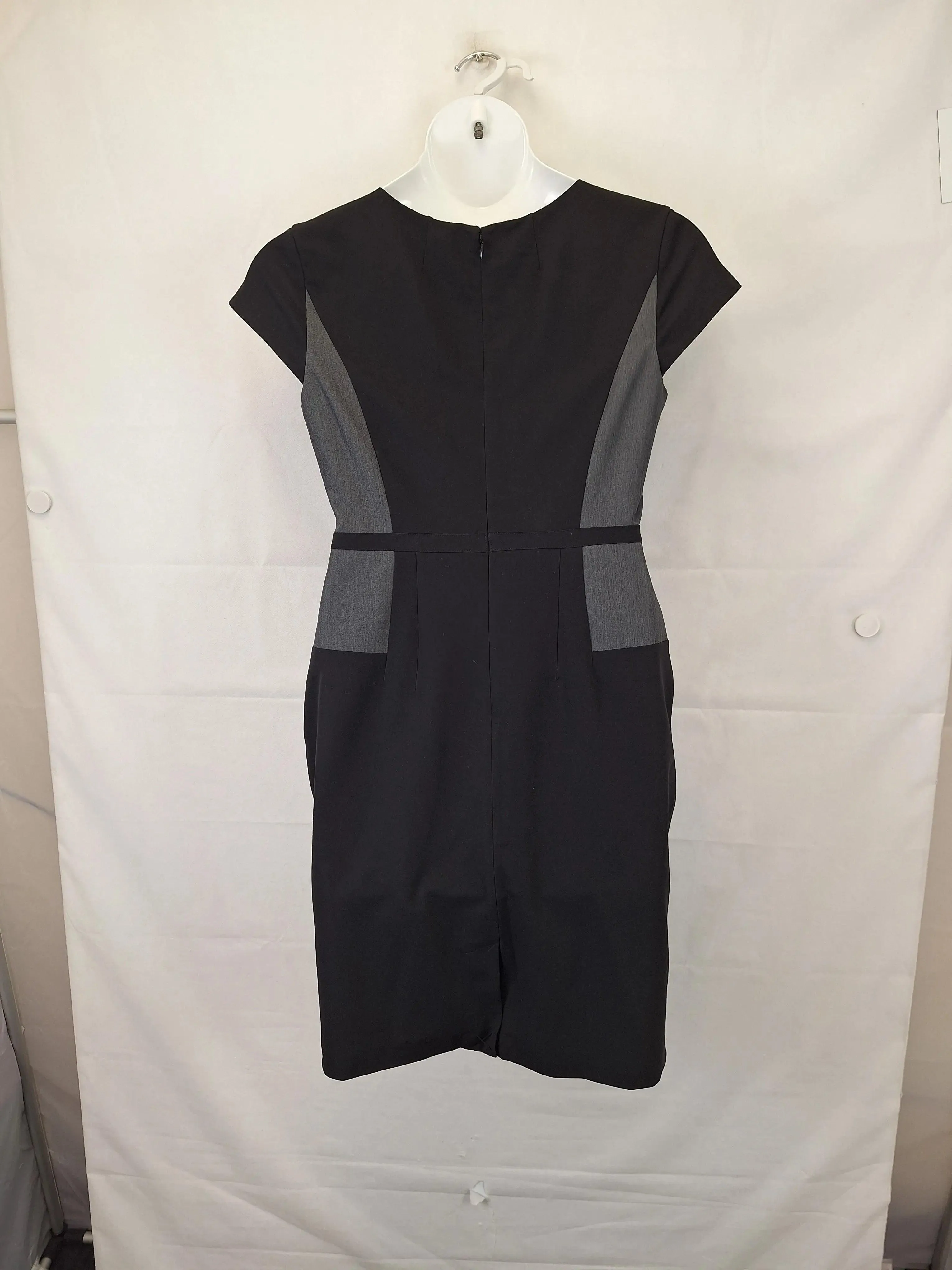 Basque Smart Tailored Office Midi Dress Size 14