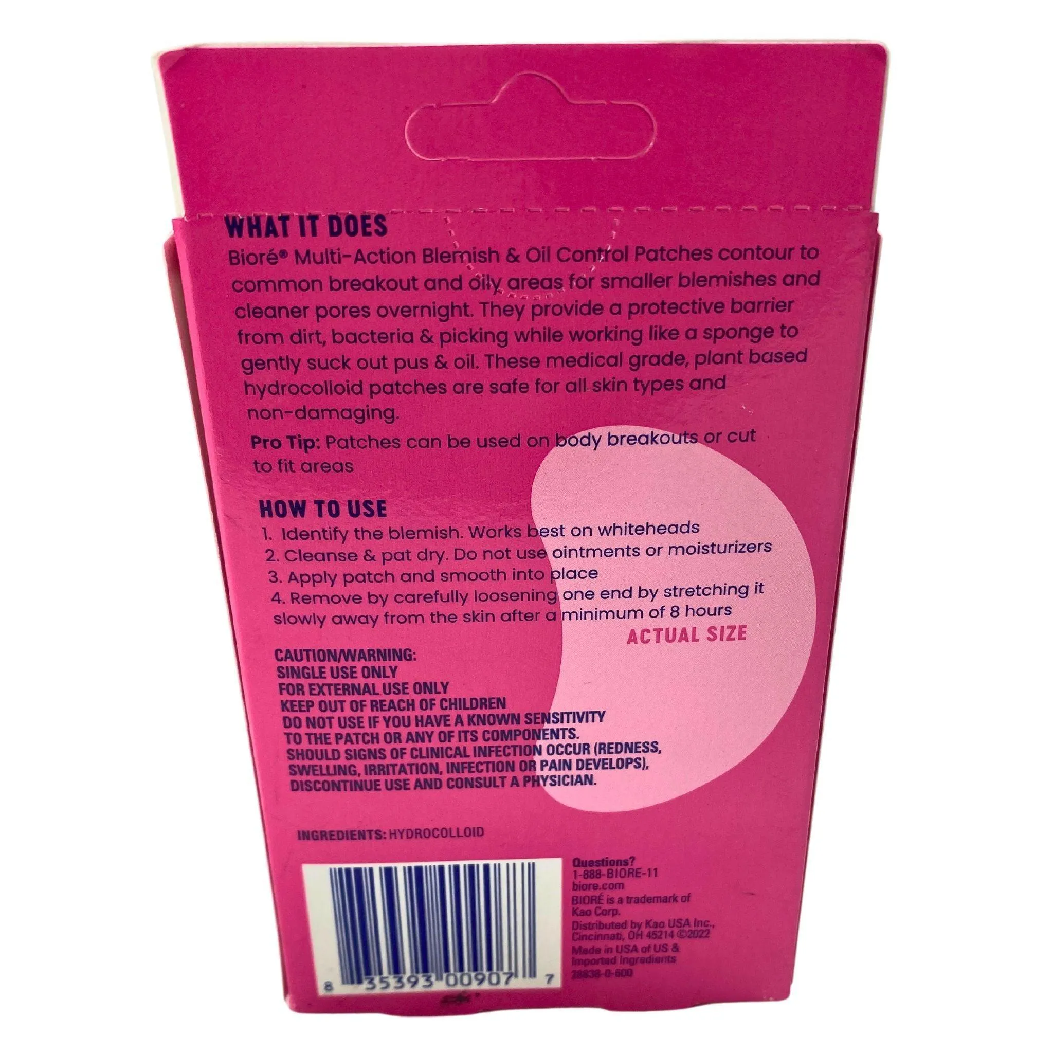 Biore Multi-Action Blemish & oil Absorbing Patches Hydrocolloid (50 Pcs Lot)