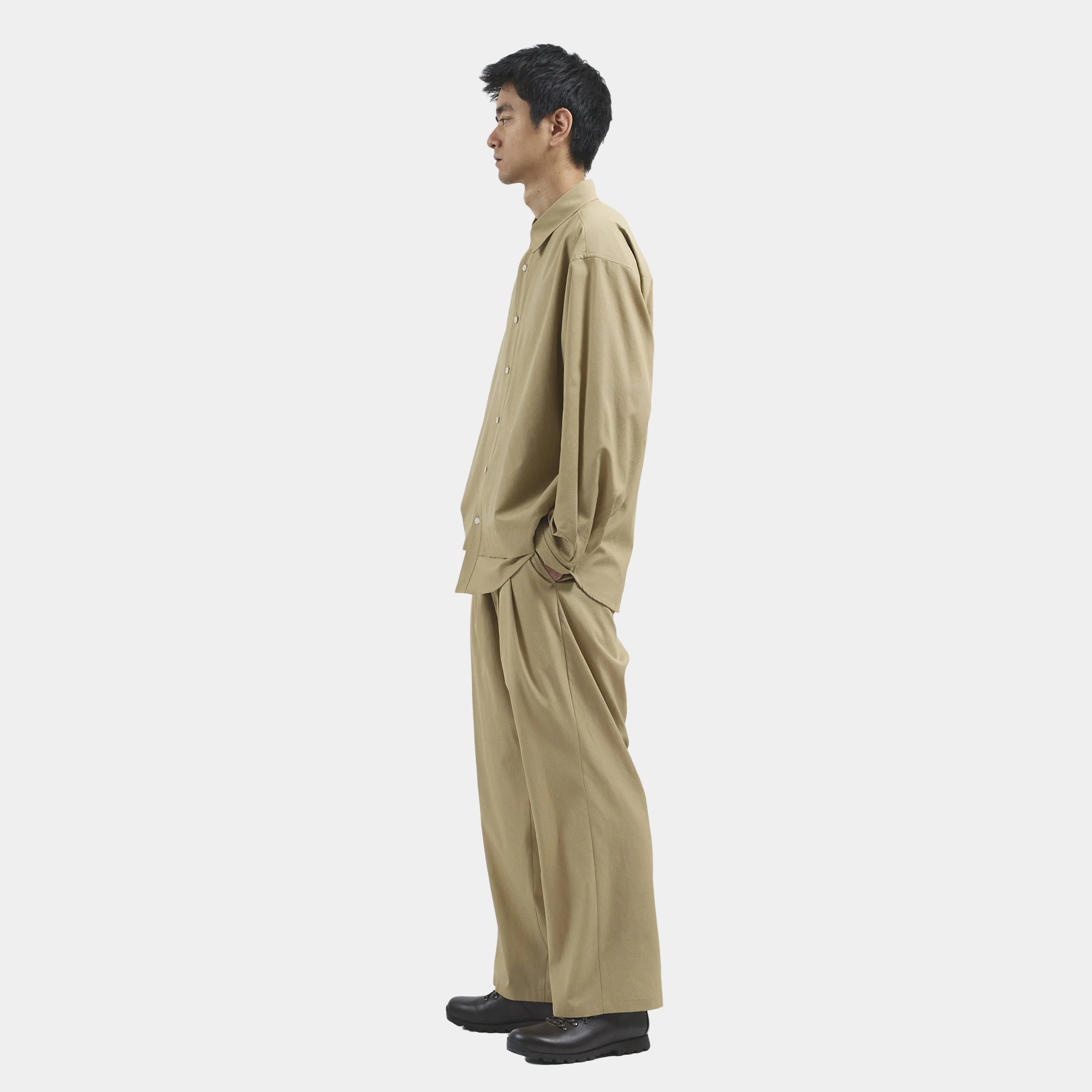 Breathable Side Slit L/S SH(Off Black)/MW-SH25105