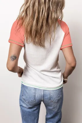 Button Down Ribbed Henley