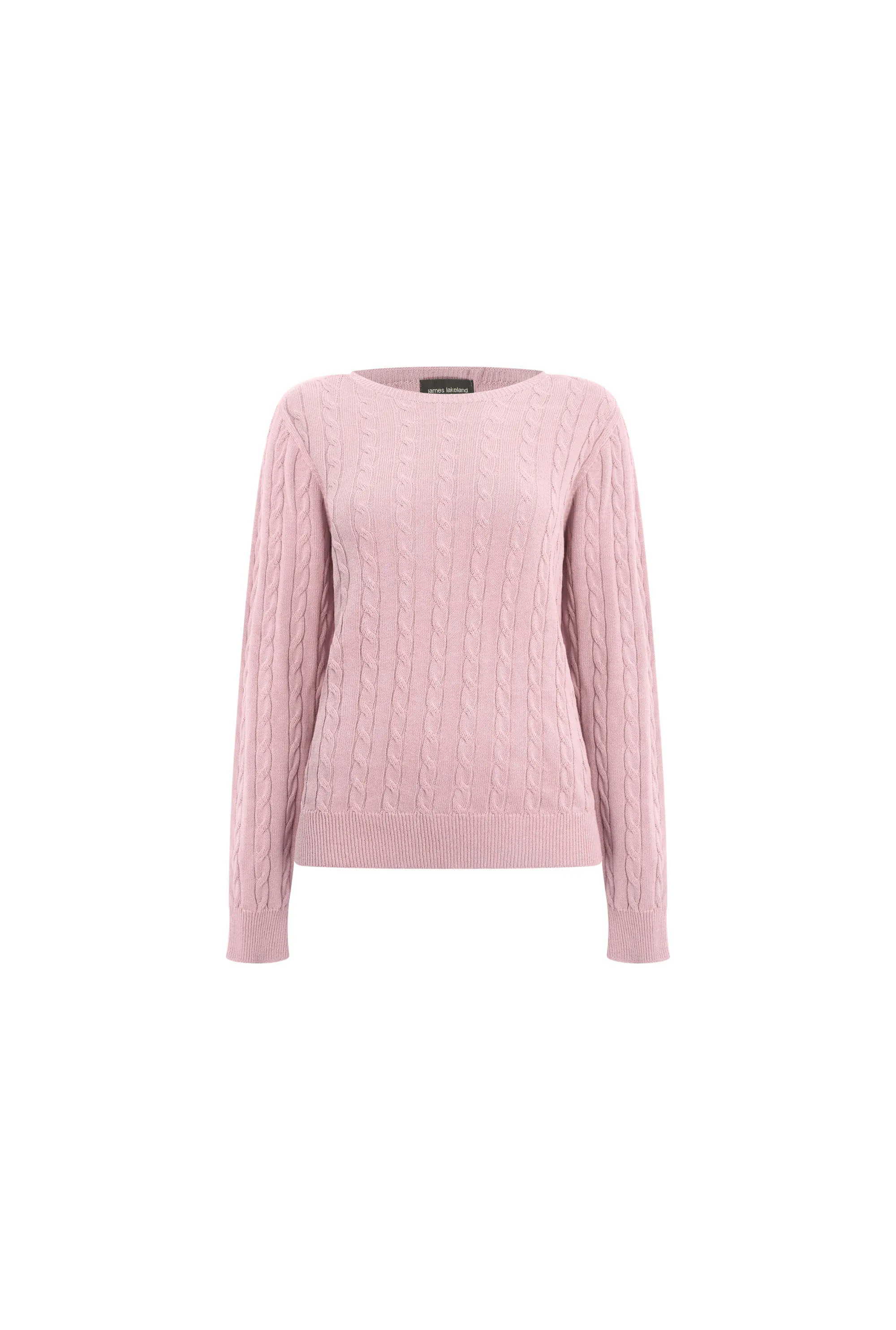 Cable Knit Jumper Pale Pink