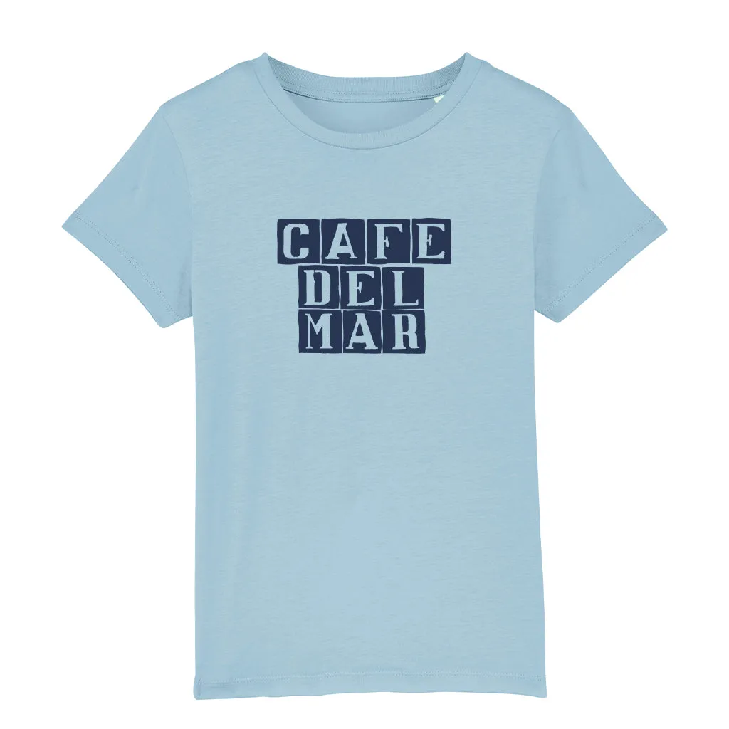 Café del Mar Blue Tile Logo Kid's Organic T-Shirt