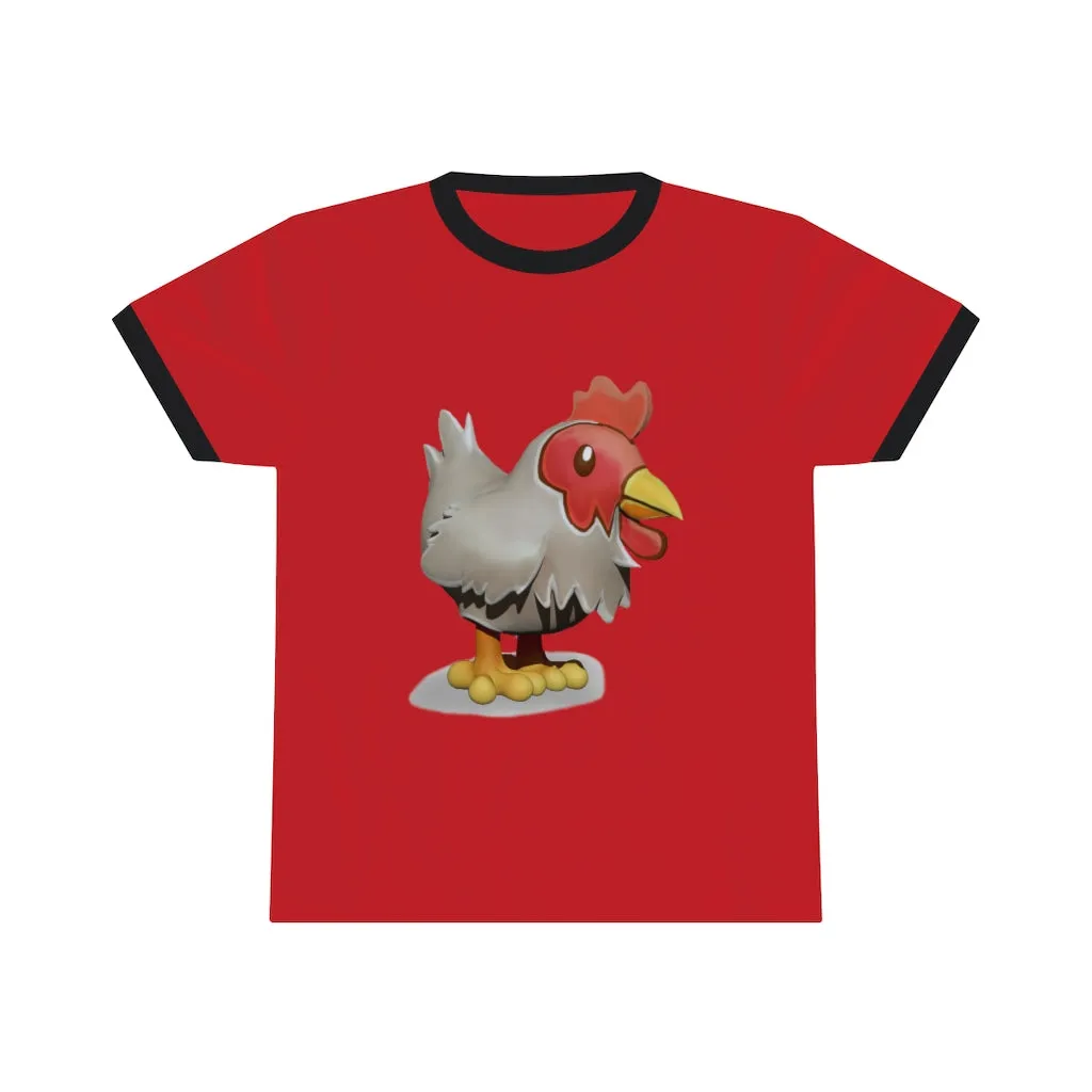 Chicken Unisex Ringer Tee