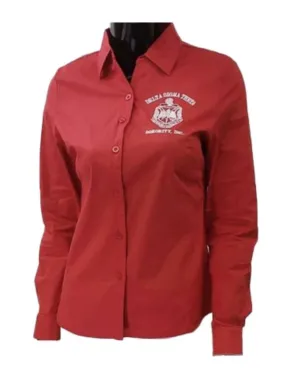 Delta Shirt - Button Collar Shirt, Red