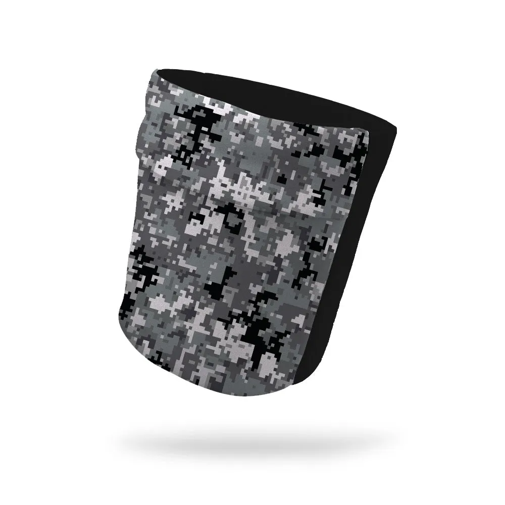 Digital Camo Gray and Black Wicking Armband 6.22" Height