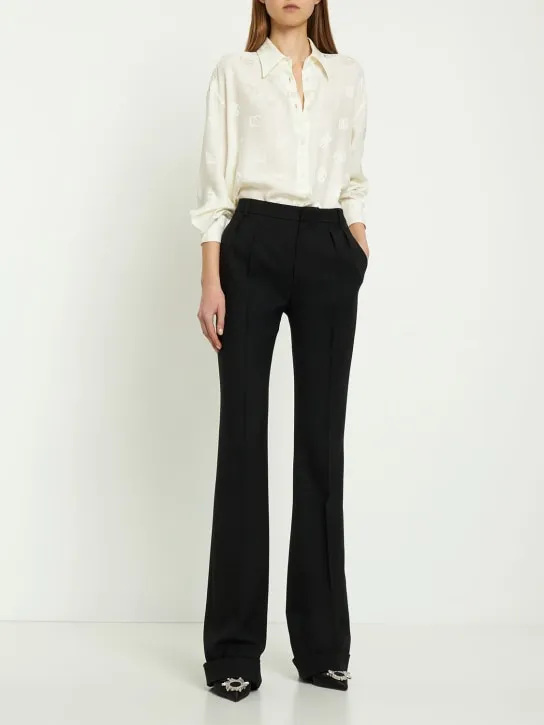 Dolce&amp;Gabbana   Monogram jacquard silk shirt 