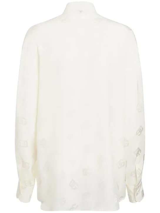 Dolce&amp;Gabbana   Monogram jacquard silk shirt 