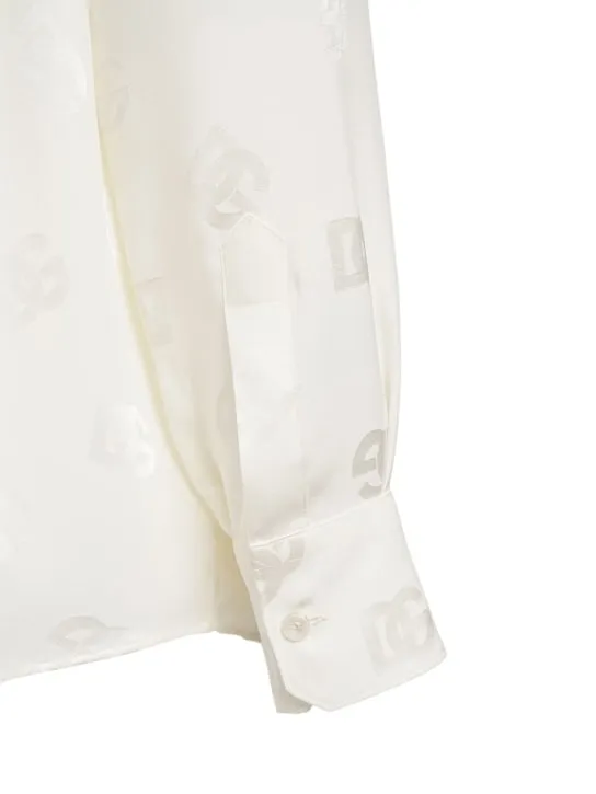 Dolce&amp;Gabbana   Monogram jacquard silk shirt 