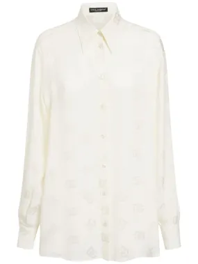 Dolce&amp;Gabbana   Monogram jacquard silk shirt 