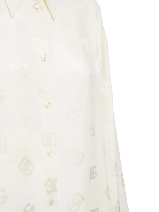 Dolce&amp;Gabbana   Monogram jacquard silk shirt 