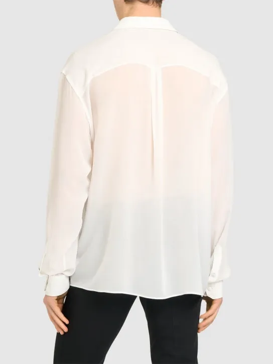 Dolce&amp;Gabbana   Silk georgette long sleeves shirt 