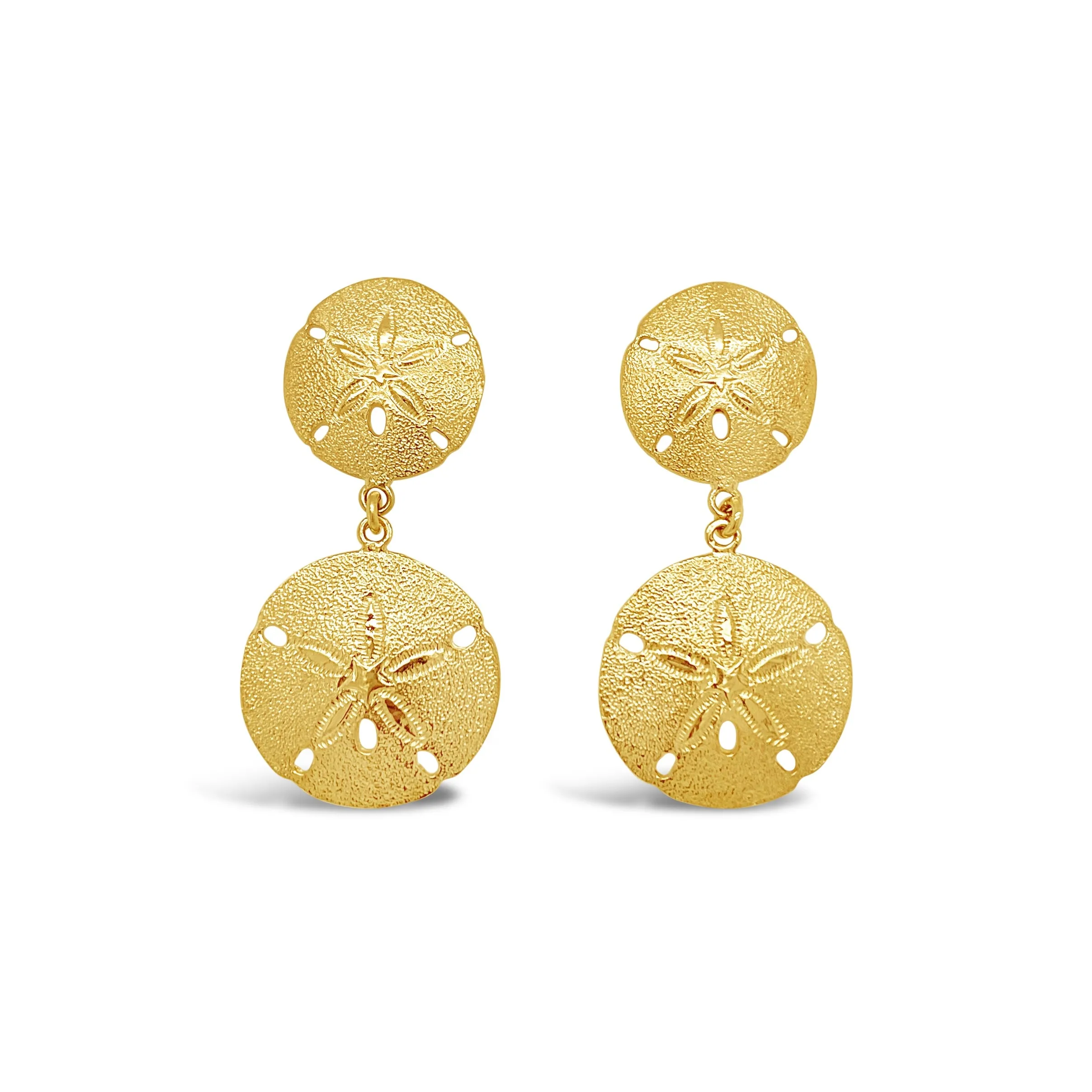 Double Drop Sand Dollar Earrings