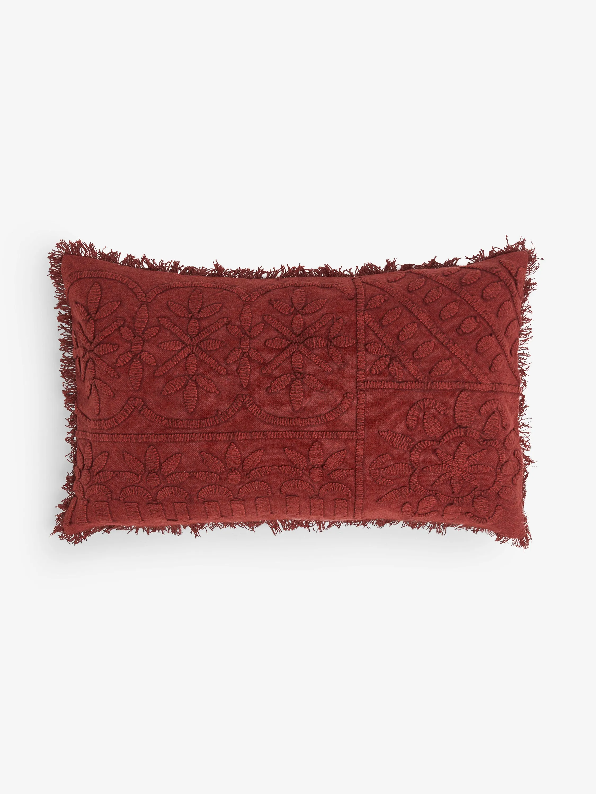 Elmwood Tufted Red Cushion