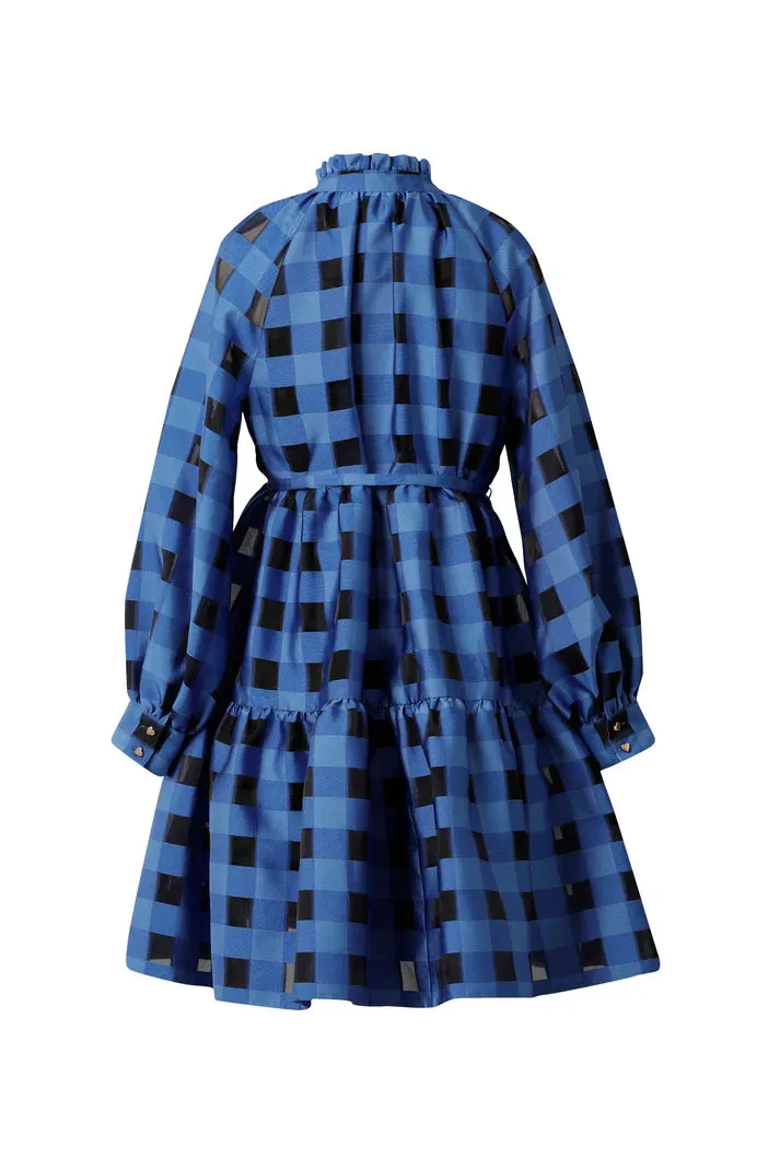 Emily Lovelock Directoire Blue Gingham Dress