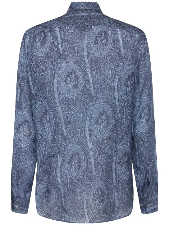 Etro   Paisley print lyocell &amp; silk shirt 