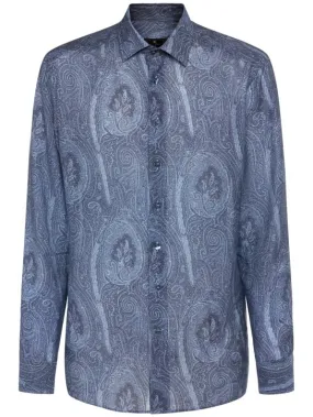 Etro   Paisley print lyocell &amp; silk shirt 