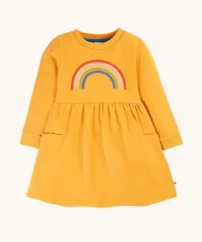 Frugi Niamh Dress - Gold/Rainbow