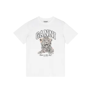 GANNI Basic Leopard T-shirt