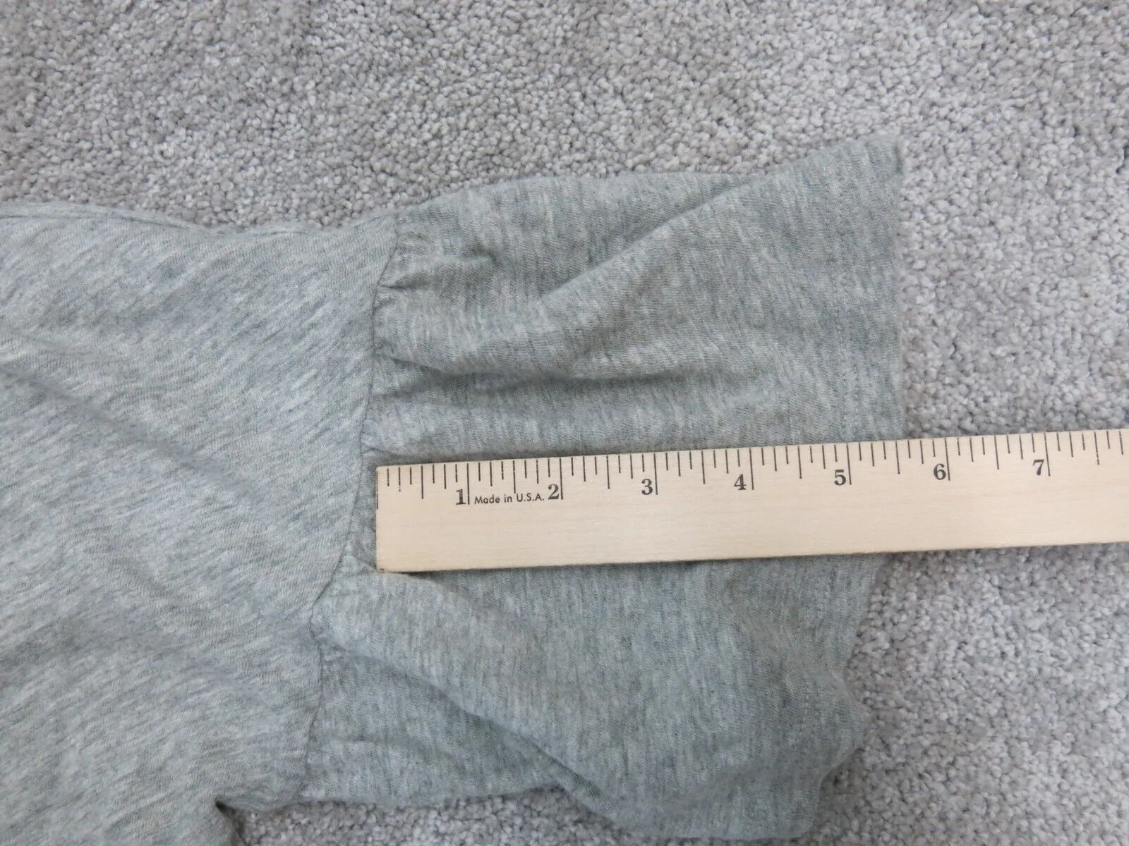 Gap Womens T Shirt Top Round Neck Flare Sleeve Logo Hither Gray Size Medium