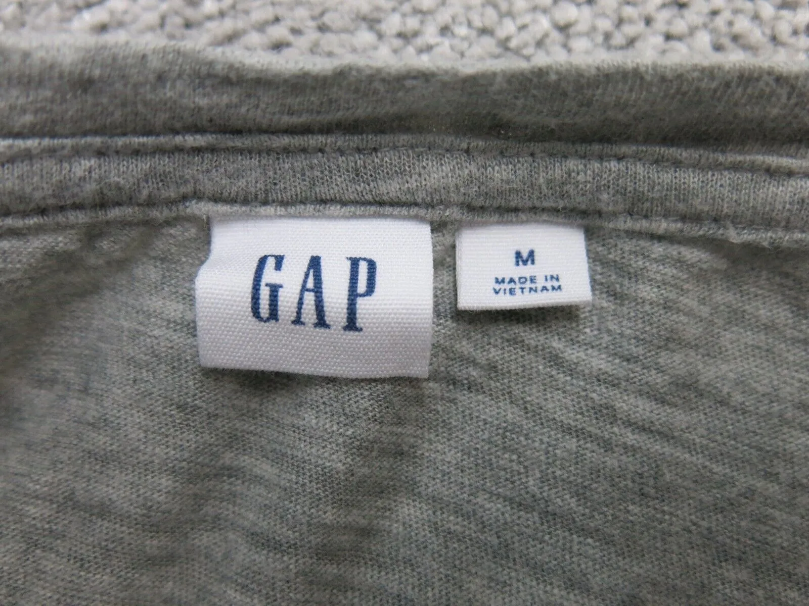 Gap Womens T Shirt Top Round Neck Flare Sleeve Logo Hither Gray Size Medium
