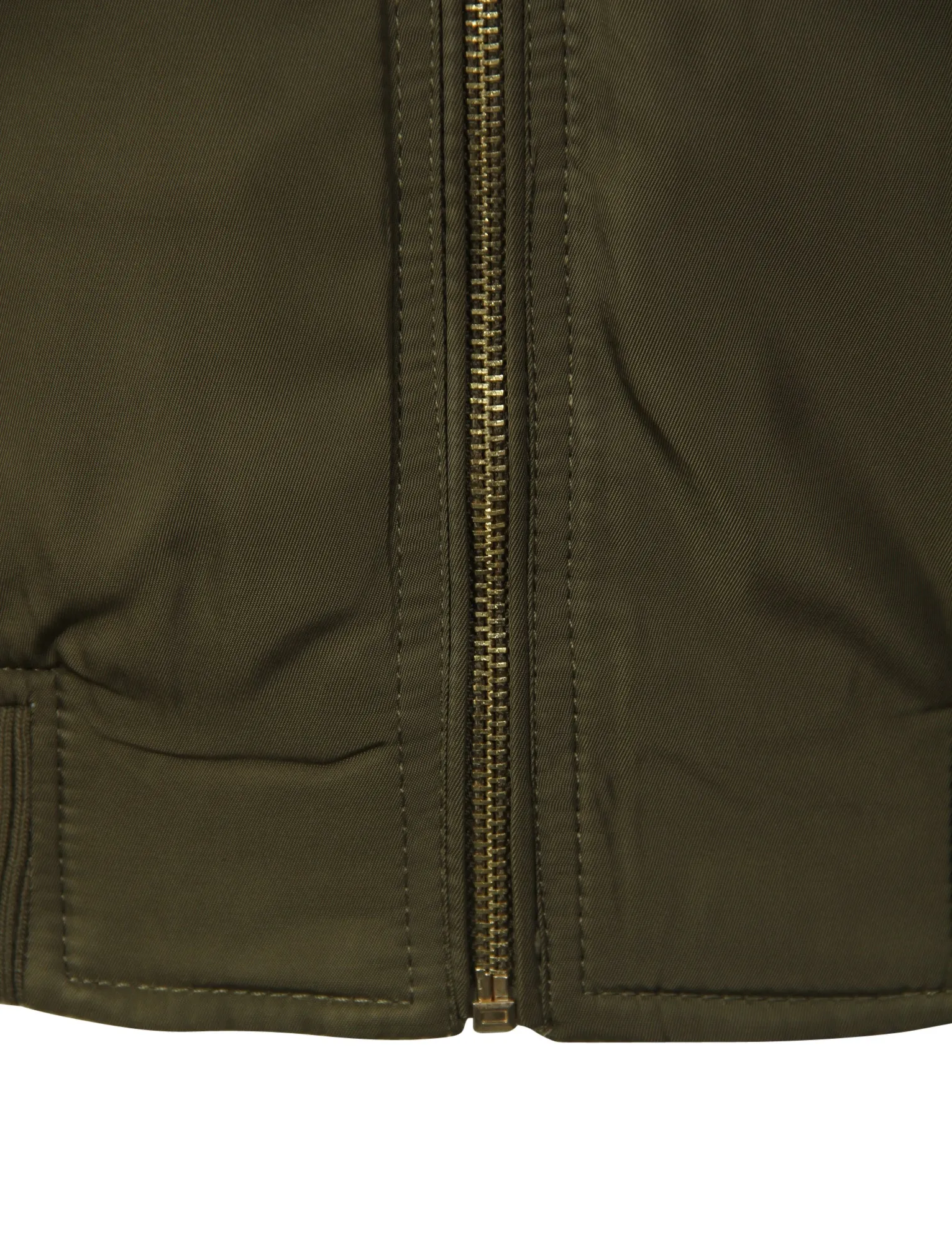 Georgie Zip Up Bomber Jacket in Khaki  - Tokyo Laundry