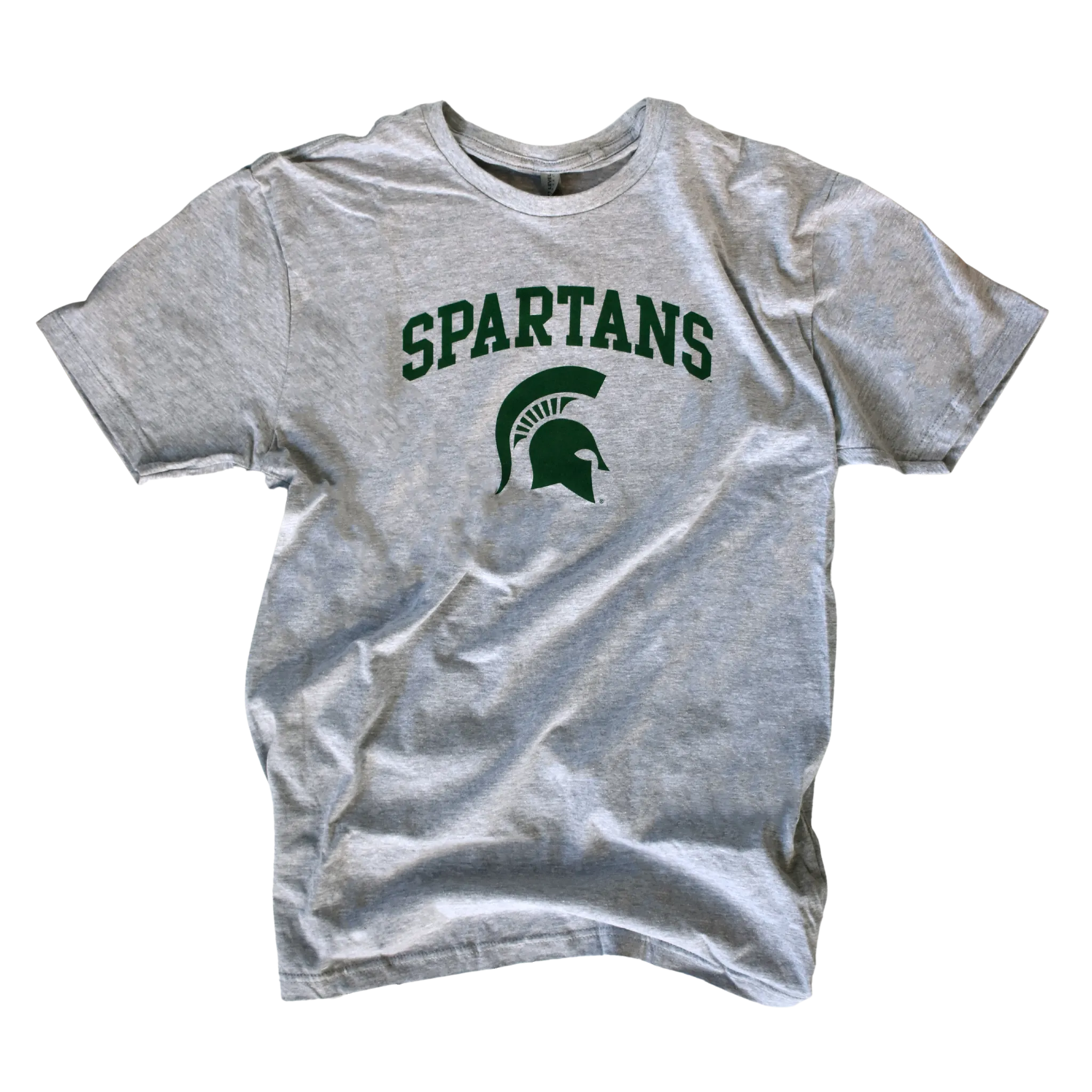 Gray MSU Classic Spartan Arch Logo T-shirt