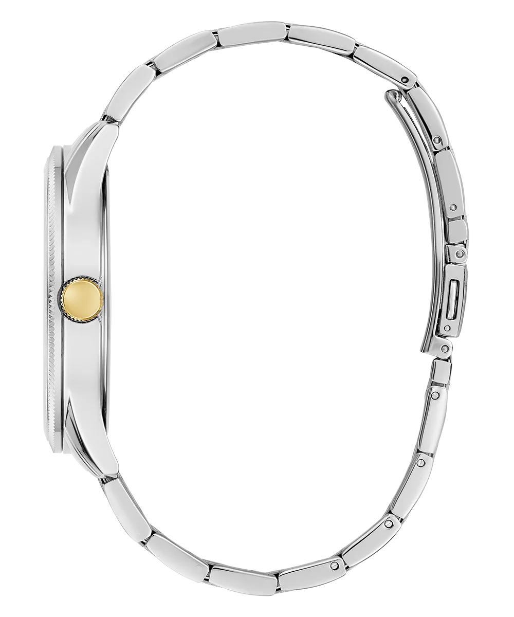 GUESS Mens 2-Tone Silver Analog Watch