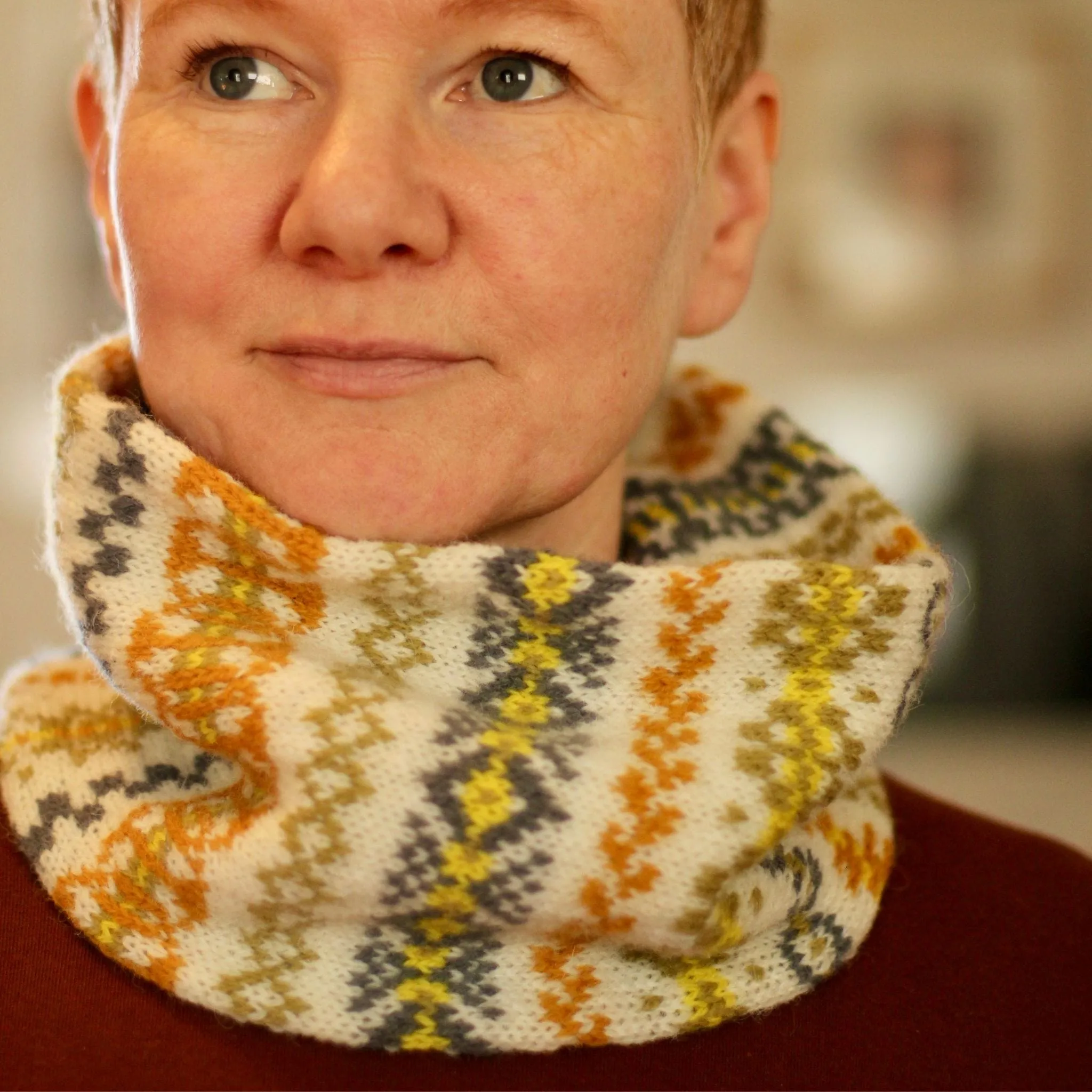 Haslock Cowl by Gudrun Johnston in Spindrift