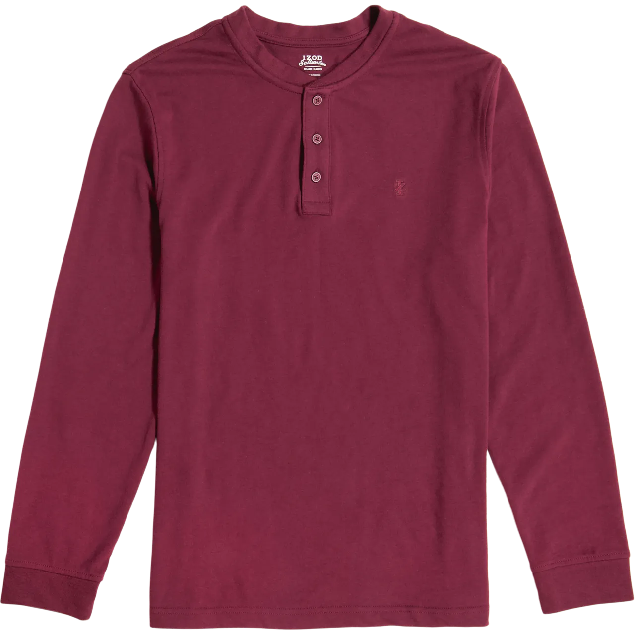 IZOD Mens Saltwater Long Sleeve Henley Shirt