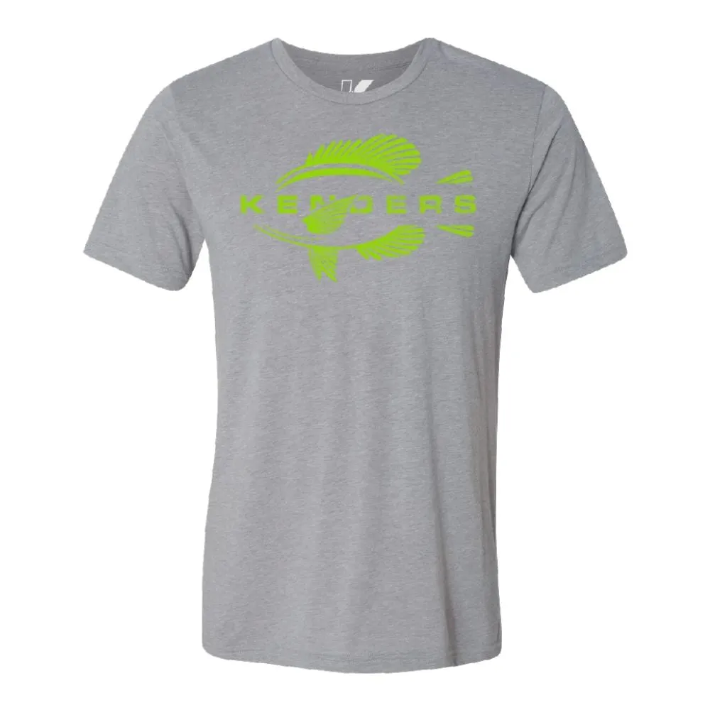 KENDERS GRAPHIC T-SHIRT GRAY/HI VIZ GREEN